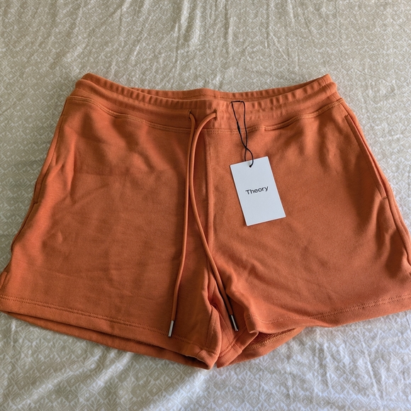 Theory Orange Athletic Shorts with Elastic Waistband - Picture 2 of 7